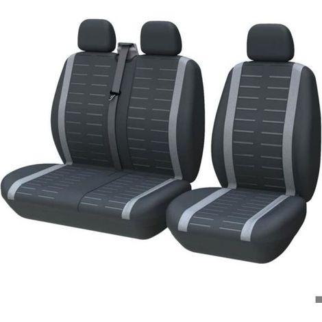 Housse de siège voiture universelle - MHY® - Ajustement universel - 1+2 (3 places) - Tissu lavable - Compatibilité large (1/4)