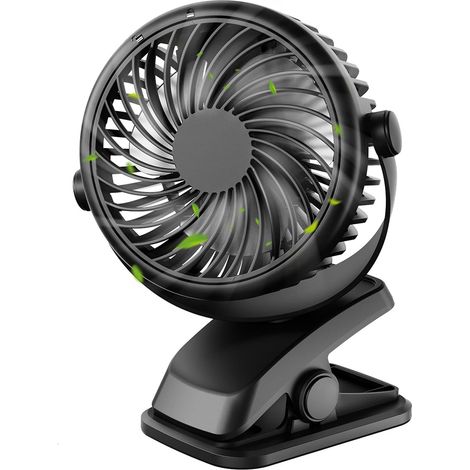 Ventilateur de plage rafraîchissant, 12 heures de refroidissement continu Ventilateur portable 3 roues motrices + flux d'air panoramique à 720° Fonctionnement silencieux (30 dB) + rechargeable (1/5)