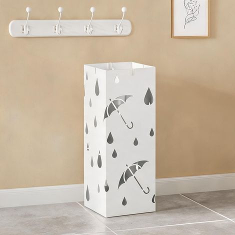 Console bianco en acciaio galvanizzato 15,5 x 15,5 x 41 cm (1/5)