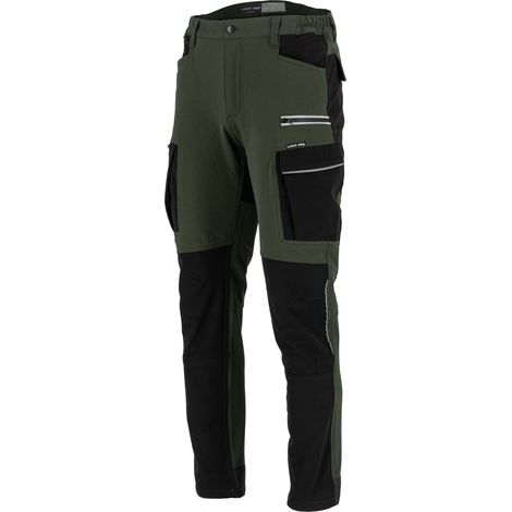 Pantaloni elasticizzati verdi e neri, "3XL", CE, lahti (1/5)