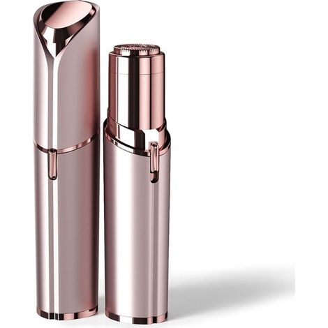 Rasoio elettrico da donna: mini rasoio elettrico con luce LED, rasatura istantanea, ideale da viaggio (oro rosa) (1/5)