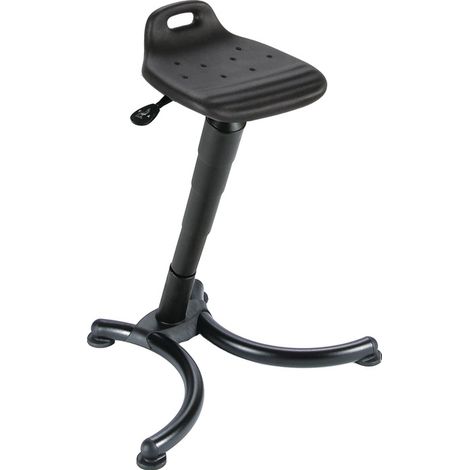 MEY Stehhilfe PU-SchaumSitzhöhenverstellung 610-820 mm Stahlrohr schwarz Halte- und Transportgriff