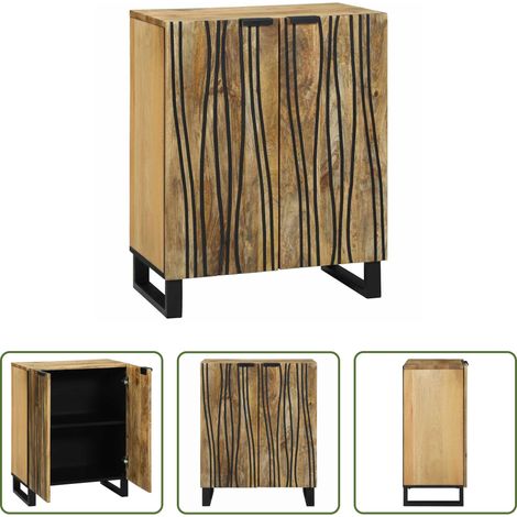 vidaXL Aparador Natural 60 x 33,5 x 75 cm Madera de mango maciza (1/5)