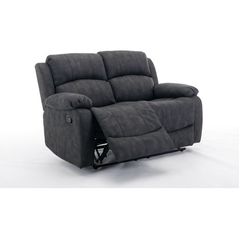 Manual Reclining Sofa Collection Sectional Couches Set Grey - 2 Seater