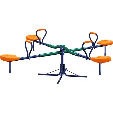 Seesaw 4-Seater 360-Degree Rotation Steel vidaXL