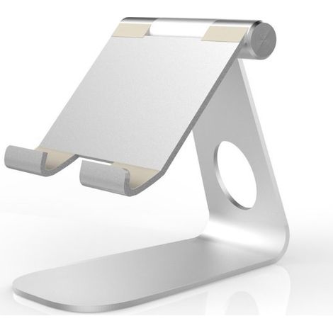 Supporto per tablet PC in lega di alluminio, pieghevole e regolabile in altezza, supporto da scrivania per telefono (1/5)