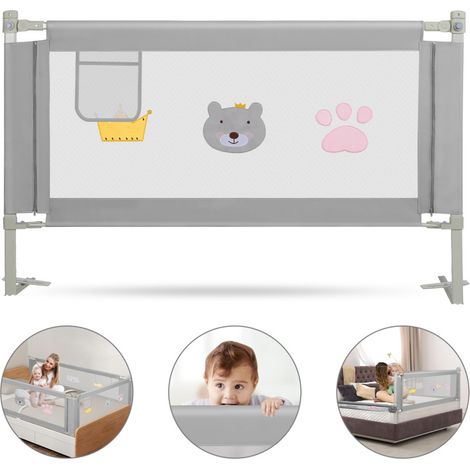 SWANEW Sponda per letto per bambini - pieghevole. portatile. 180 x 98 cm. telaio in acciaio. tessuto