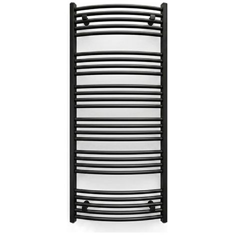 Heizungsbetrieb Handtuchheizkörper - Mattschwarz - Höhe 786mm Breite 500mm - 389 Watt - DOM786/500SXN (1/5)