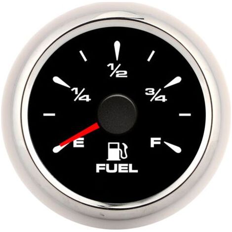 -Jauge de niveau de carburant, 2in 190ohm jauges de niveau de carburant affichage numérique 8 couleurs rétro-éclairage pour 12V / 24V moto voiture Yacht(Silver frame on black). (1/5)