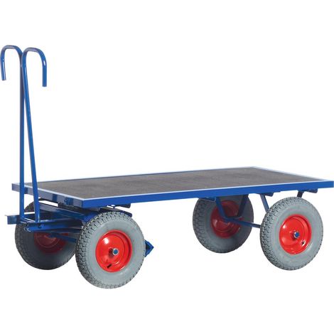 Rollcart Handpritschenwagen ohne Bordwände 2000 x 1000 x 480 mm LxBxH Vollgummi