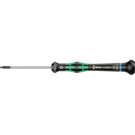 Tournevis électricien pour vis six pans creux, Hex-Plus, 2.0 mm x 60 mm, Noir/vert (1/2)