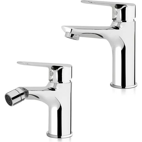 Set miscelatori lavabo e bidet cromati Artis Punta+ piletta inclusa (1/5)