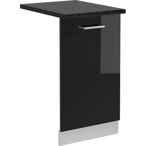 Façade de lave-vaisselle R-Line, Noir Haute brillance, 45cm , PT Anthracite, Vicco (1/5)
