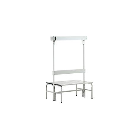 Banco para vestuarios con listones de aluminio H x P 1650 x 725