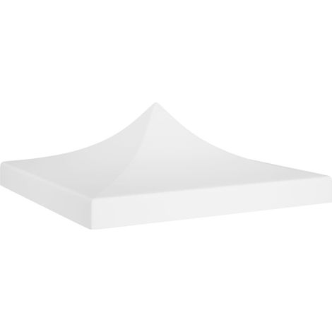 Toit de tente de réception pour belvédère de jardin,Résistant aux UV 2x2 m Blanc 270 g/m² -61695 (1/5)