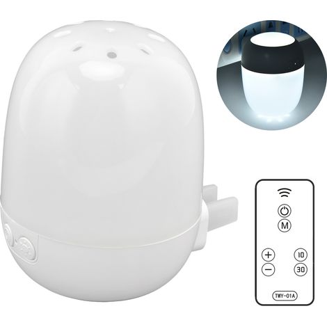 Veilleuse LED à brancher, télécommande réglable, lampe de nuit LED pour chambre de bébé, prise CN 220V, lumière blanche (1/5)