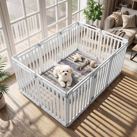 Indoor Outdoor Dog Playpen, 31.5" Tall, 10 Panels, HDPE (1/5)