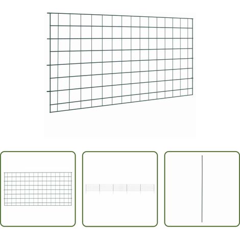 Außenzaun - Teichzaun Set 5 pcs Grün 100 x 50 cm Stahl (1/5)