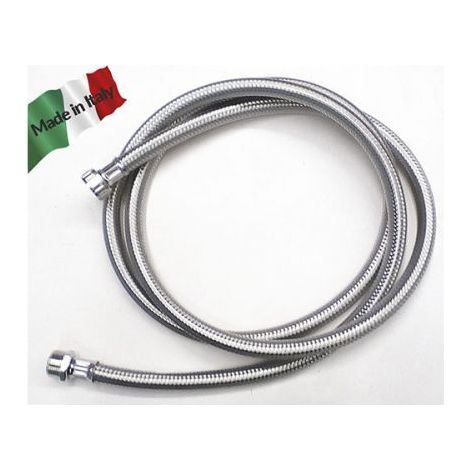 Prolunga tubo Carico Lavatrice lavastoviglie cm 250 3/4 MF trecciato inox Made in Italy.