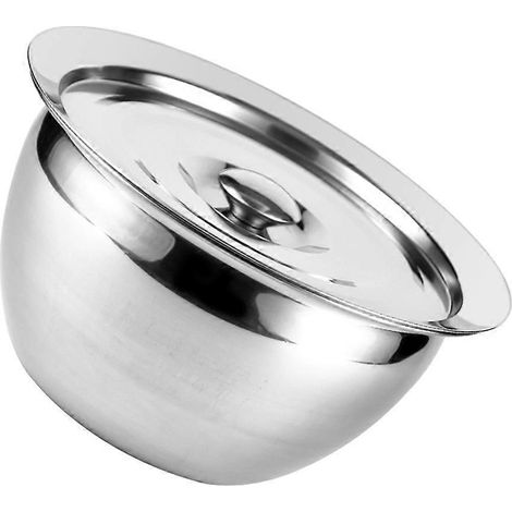Bassine en acier inoxydable pour mélanger les salades (1 ensemble) - Bassine à condiments en métal pour la cuisine - Pratique et robuste (1/5)
