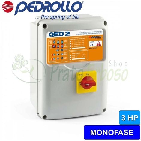 QED 2-MONO - Cuadro electrónico para electrobombas monofásicas de 3 HP