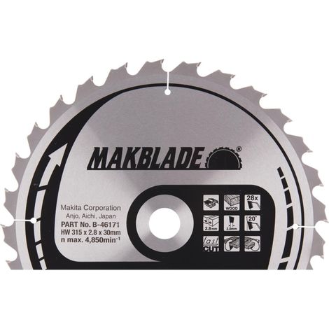 Hoja de sierra circular Makita TCT, MAKBLADE, TCT TCT - 315 x 30 mm - 28 dientes - madera (1/3)