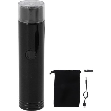 Mini tondeuse électrique rechargeable USB, tondeuse à barbe portable, tondeuse de cheveux et de barbe pour une utilisation quotidienne et en voyage, noire (1/5)