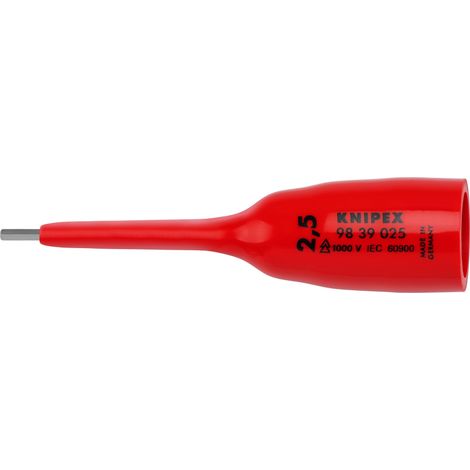 KNIPEX 98 39 025 Vasos hexagonales, para tornillos con hexágono interior con cuadradillo 3/8" 92 mm