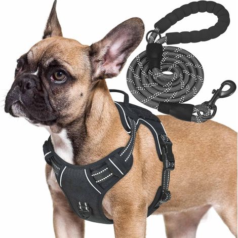 Strapazierfähiges taktisches Hundegeschirr für kleine Hunde, kein Ziehen, verstellbares Haustiergeschirr, reflektierendes Servicetraining, leicht zu kontrollierende Haustierweste, Militär-K9-Arbeitshu