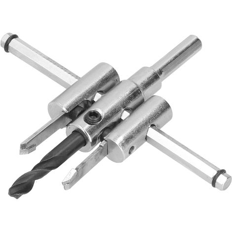 Kit de scie cloche réglable pour bois, foret à trous ronds, outils de bricolage pour le travail du bois, 40-120 mm (1/5)