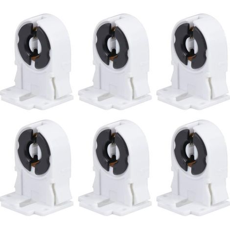 20 Pcs Support de Lampe Fluorescente Vis Type T8 / G13 Support de Lampe Non Shunté Pierre Tombale Remplacement de La Douille pour Tube Fluorescent à LED (1/5)