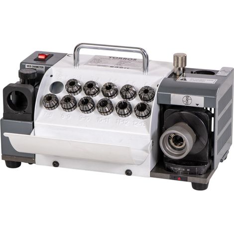 Affûteuse de mèches pratique de 3 à 13 mm 5500 rpm 0,12 kW 230V y compris 11 pinces ER20 et meule CBN Torros AM13E (1/5)