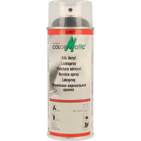 Peinture noir satine Noir fonce RAL9005 COLORMATIC 400ml -aerosol-