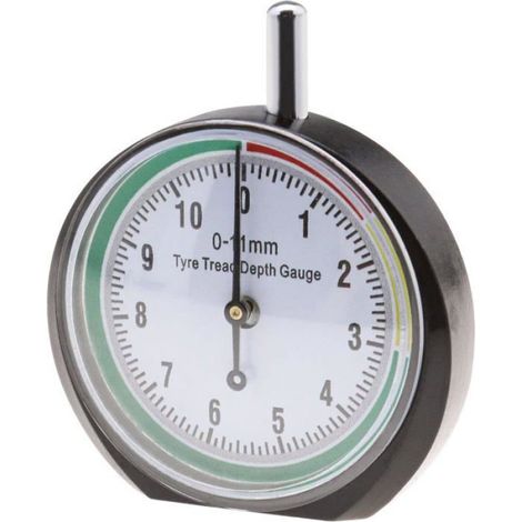 Jauge de Profondeur Bande Roulement de Pneu Type Cadran Professionnel Gamme d'outils de Mesure Portable 0-11mm (1/4)
