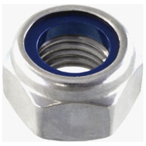 Ecrou autofreiné bague nylon acier zn M10 boite de 200 Viswood