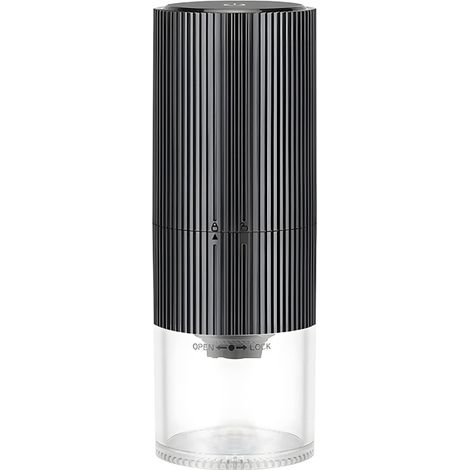Molinillo de café eléctrico con muelas de cerámica, recargable mediante USB-C, ajustes de molienda regulables, pantalla LED, molienda automática (para café de filtro/francés).