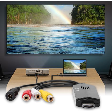Convertisseur HDMI vers RCA pour téléviseurs, magnétoscopes et enregistreurs DVD - Adaptateur vidéo haute qualité (1/5)