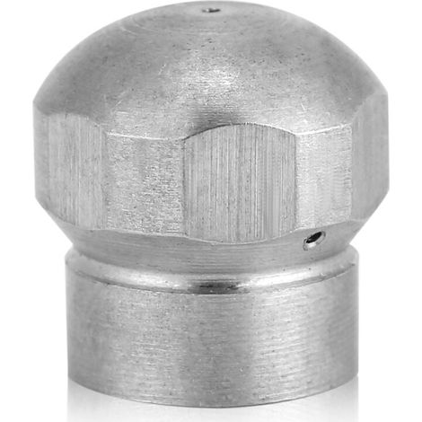 Buse de nettoyage de tuyau d'évacuation d'égout pour nettoyeur haute pression G1/8'' avec trous de pulvérisation (1/4)