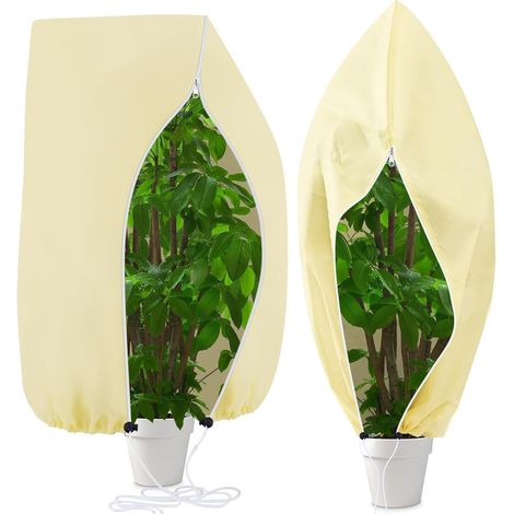 Voile d'Hivernage pour Plantes Extérieur cm PCS Housses Hiver Protection Antigel avec Fermeture éclair et Cordon non 200x240 2 Tissu (1/4)