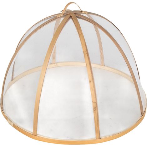 Cloche alimentaire en bambou et voile transparent 35 cm (1/5)