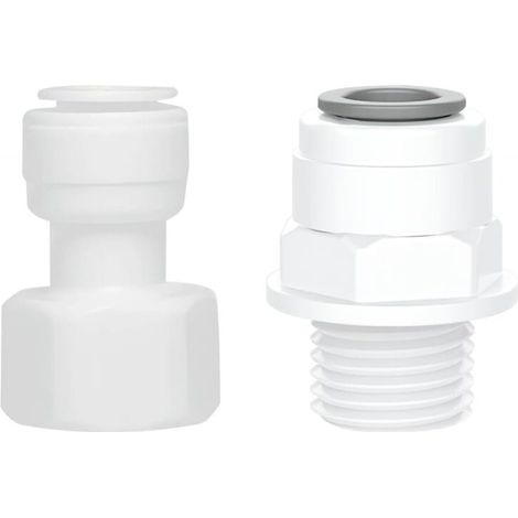 Stück Wasserfilter-Anschlussset, 3/8"-Schnellkupplung auf 3/8"-Adapter (weiblich/männlich), Kühlschrank-Schlauchanschluss