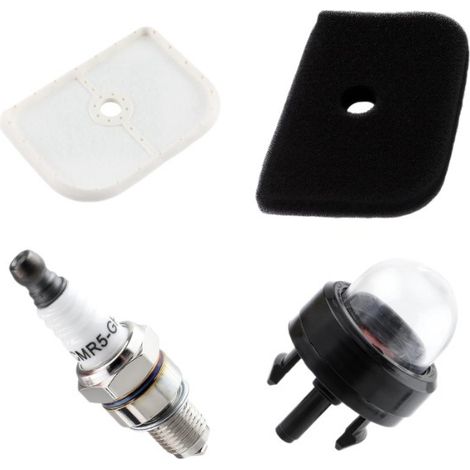 576401601 and 577851501 are suitable for Husqvarna 525L, 525LS, and 525LST air filters and spark plugs. (1/4)