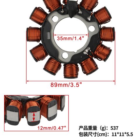 Die Statorspule ist passend für CRF250 CRF250R 2019-2020 31120-K95-A21 (1/4)
