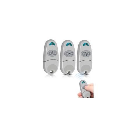 3Pcs Telecommande Portail 433.92 MHz, Télécommande de Portail, 2 Boutons, Télécommande Porte de Garage, Bip Portail Remote Control Badge Portail (1/5)