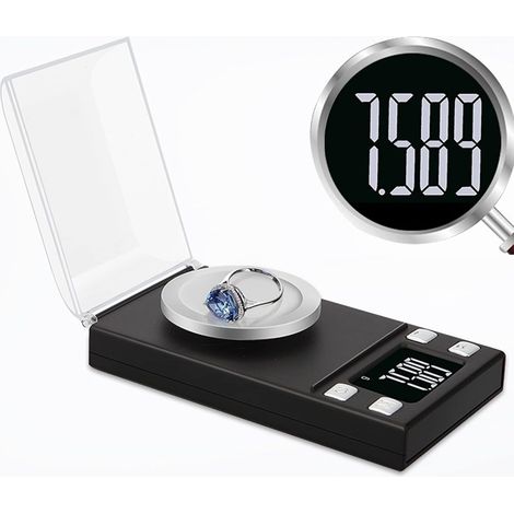 Mini balance électronique numérique portable de haute précision (0,001 g) pour bijoux, petite et élégante, idéale pour peser les pièces de bijoux et de médicaments (100 g/-AquaForge (1/5)