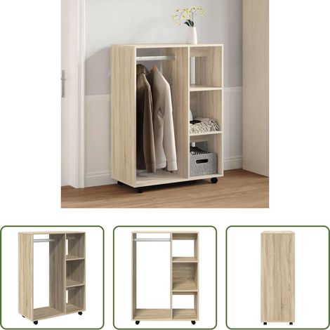 Kleiderschrank Sonoma-Eiche -  Kleiderschrank Sonoma-Eiche 80x40x110 cm Holzwerkstoff (1/5)