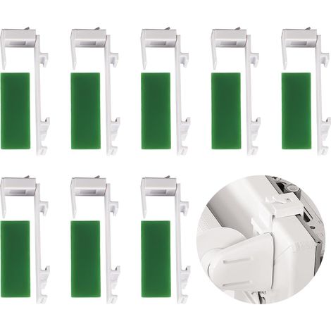 20 Stück lange Klemmträger für Doppelrollo Klemmfix, Jalousiebefestigung ohne Bohren Fenster, lange Klemmträger Befestigung für Doppelrollo PVC Fenster Balkonhalter ohne Bohren (1/5)
