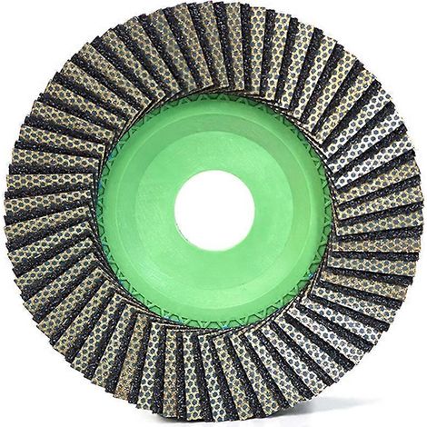 Disque à lamelles diamantées de 115 mm pour meuleuse d'angle, idéal pour le polissage et le meulage du verre, du métal, du carrelage en céramique, du marbre et du granit. (1/5)