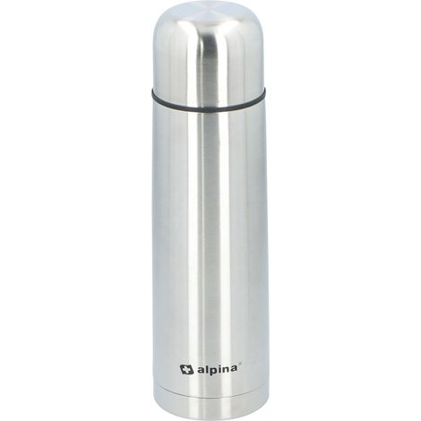 ALPINA Bouteille Thermos - Isotherme, Acier Inoxydable, Double Paroi, avec Gobelet, 750ml (1/5)
