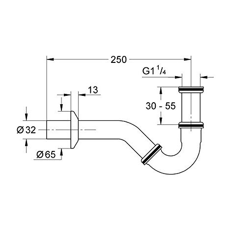 Grohe - Siphon de bidet, chrome 28946000 (1/5)